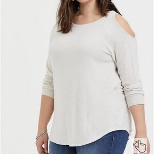 Torrid Super Soft Plush Cold Shoulder Top Size 2